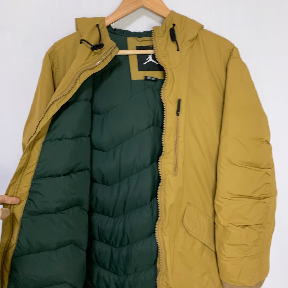 조던 옐로우 카키 후드 바람막이 패딩 빈티지 M 상품이미지4