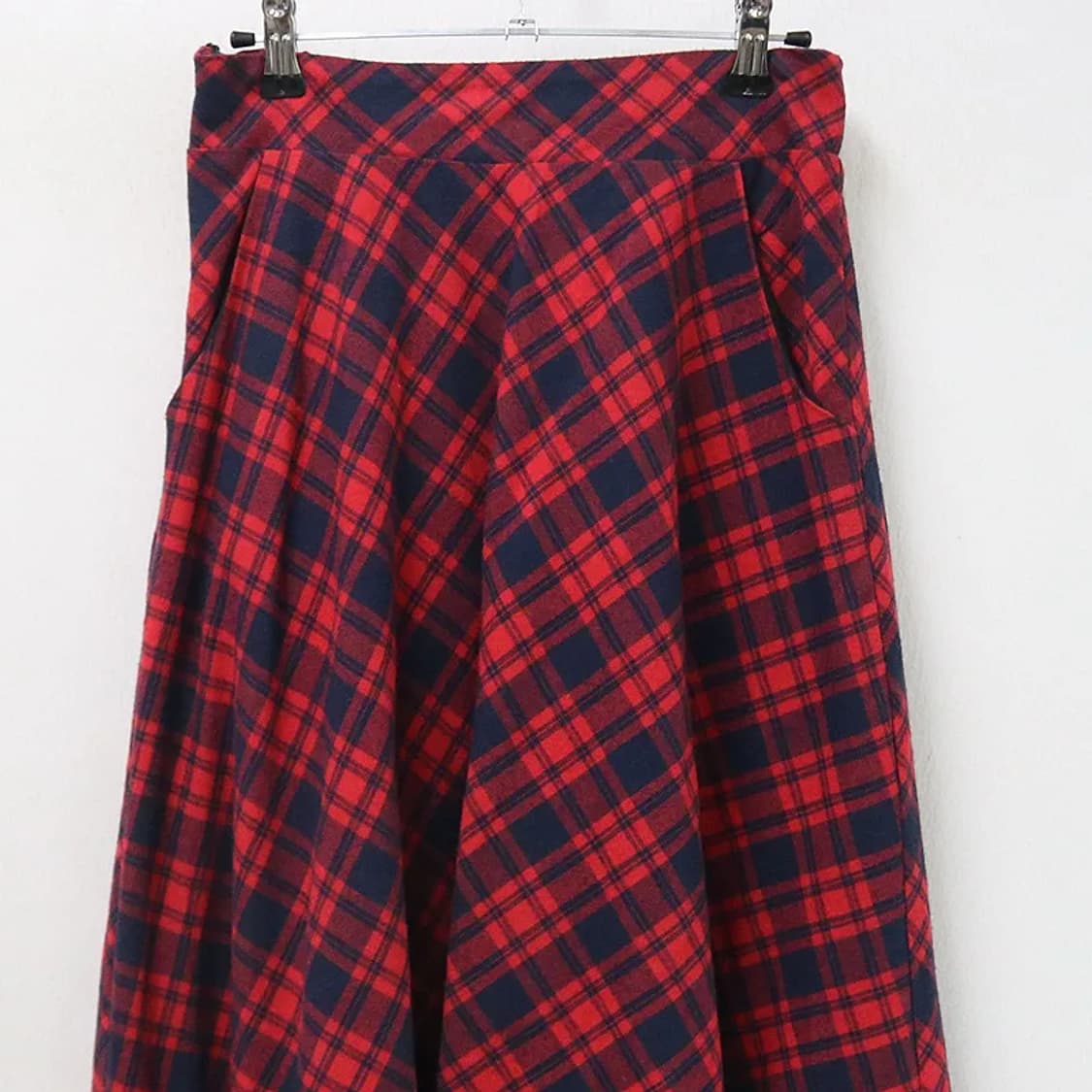 H/S 레드 체크 뒷밴딩 훌 스커트 61435 상품이미지3