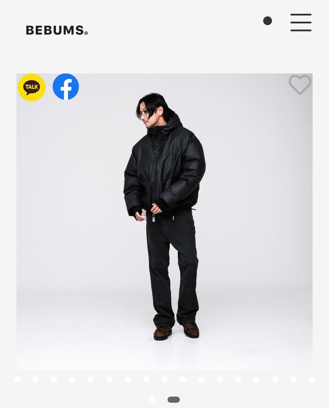 비범스 페이퍼 왁스 코팅 다운 점퍼 상품이미지1