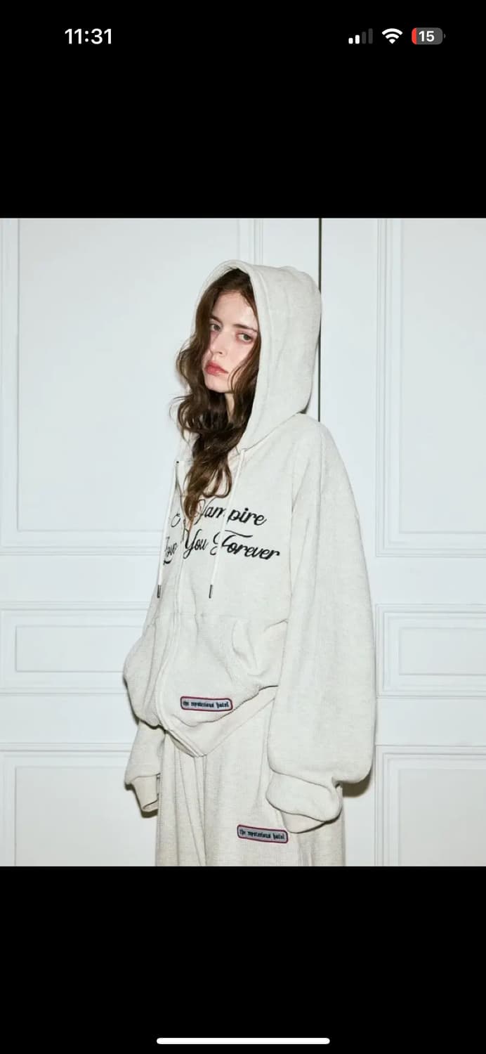 미스테리어스호텔 와플 후드집업 상품이미지1