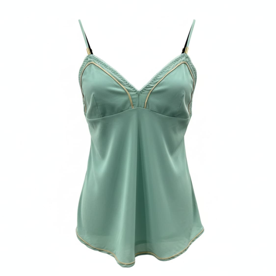 골드 테이핑 포인트 민트 캐미솔 탑  1737 상품이미지1