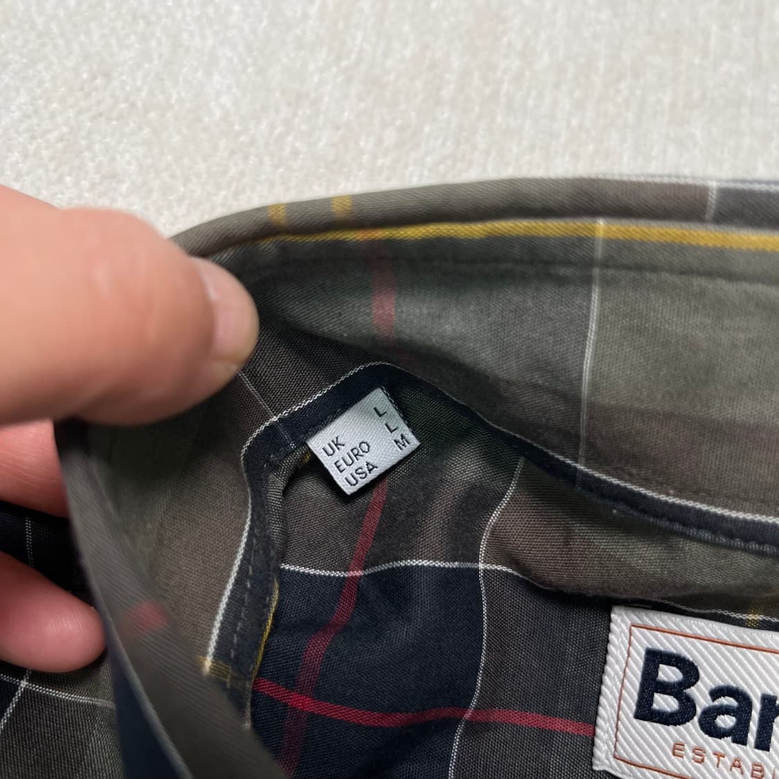 100 바버 빈티지 체크 셔츠 상품이미지5