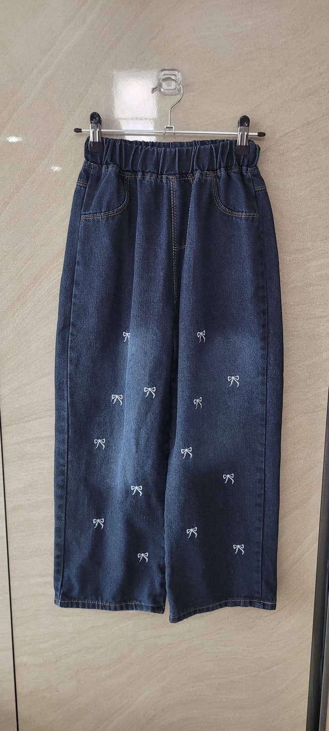 (여아140사이즈)리에벨로,유니클로 리본 데님 청바지(봄,가을용) 상품이미지6