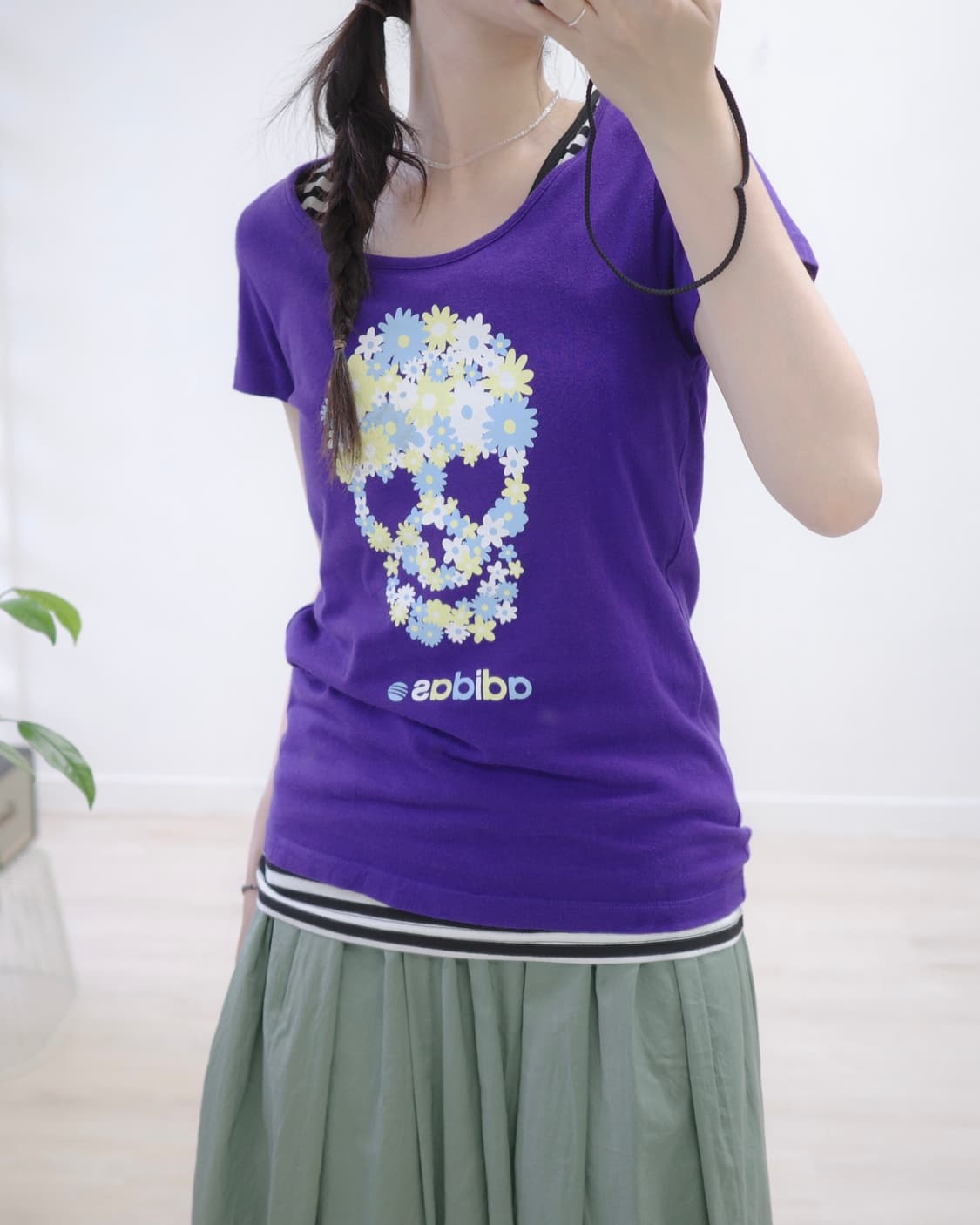 adidas neo label purple Tee 상품이미지3