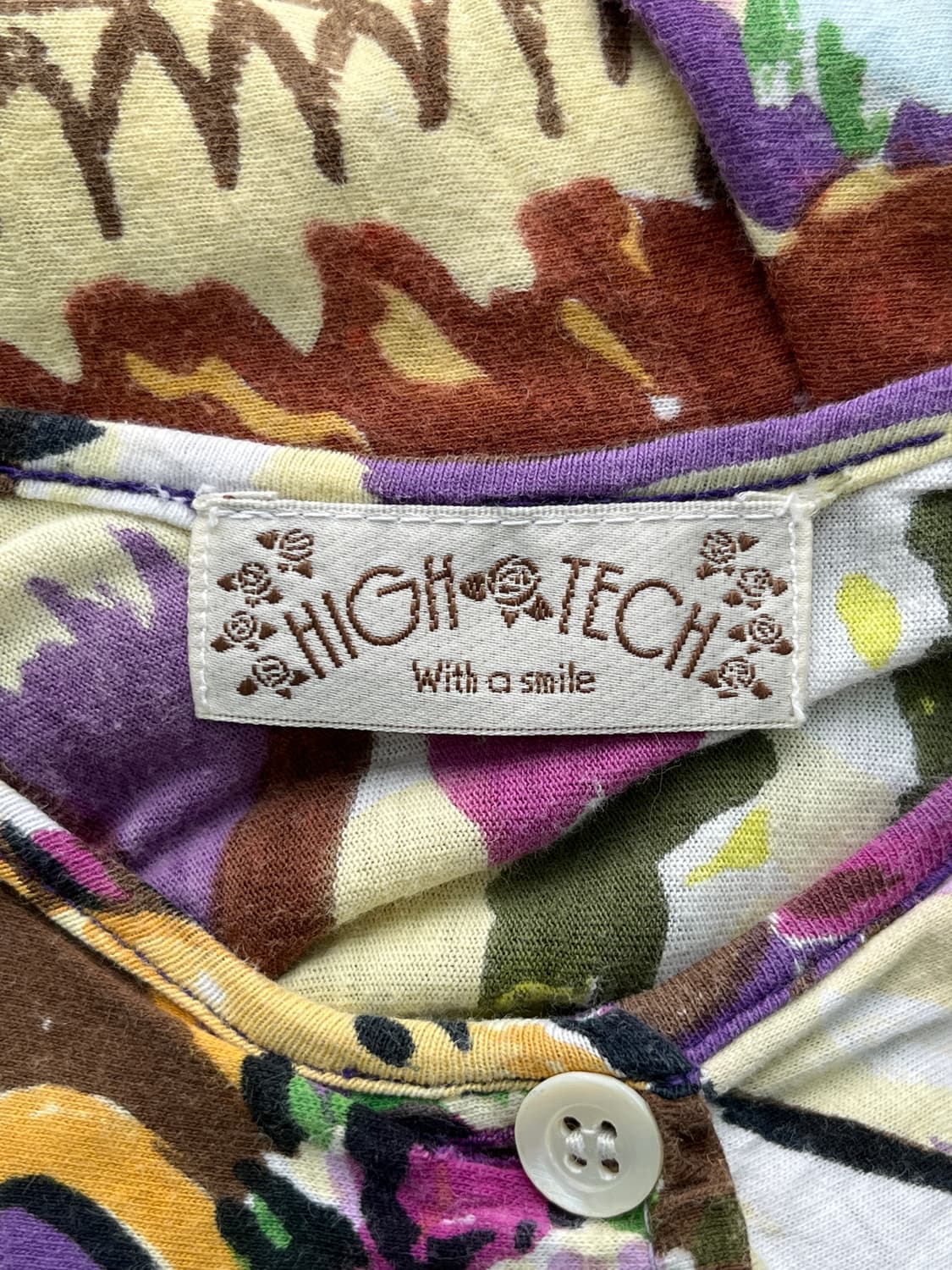 HIGH-TECH 퍼플 보헤미안 아트 패턴 원피스 상품이미지7