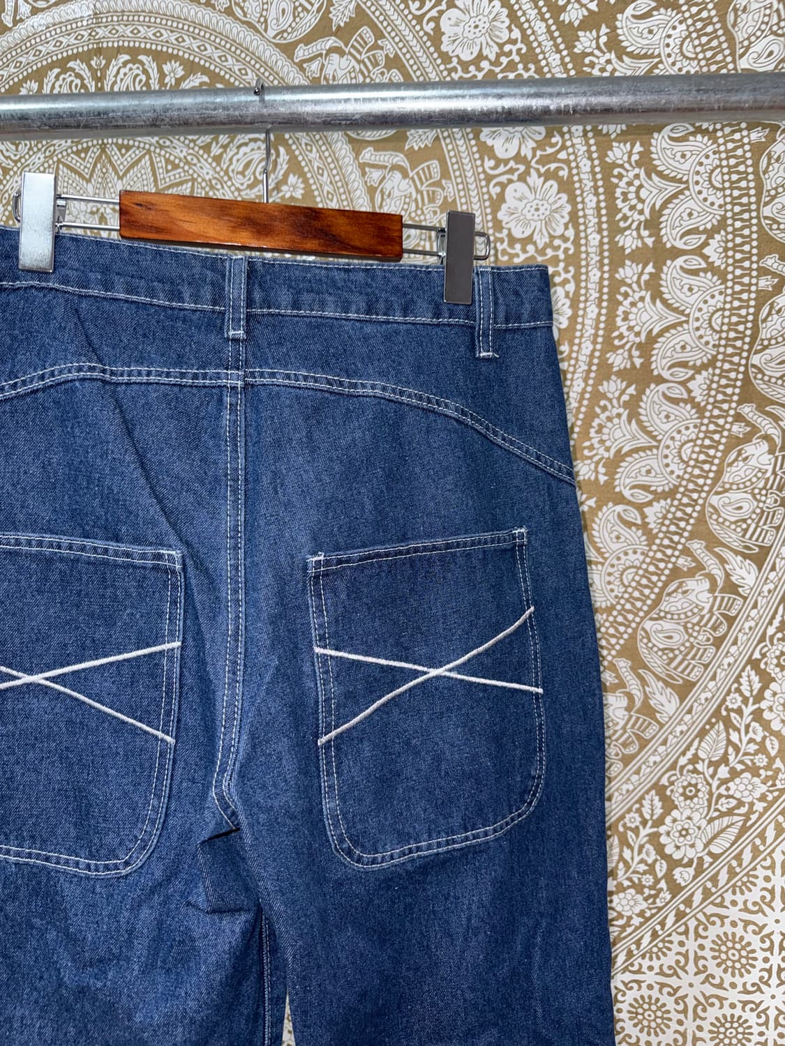 빈티지 디테일 핀턱 진청데님팬츠 상품이미지6