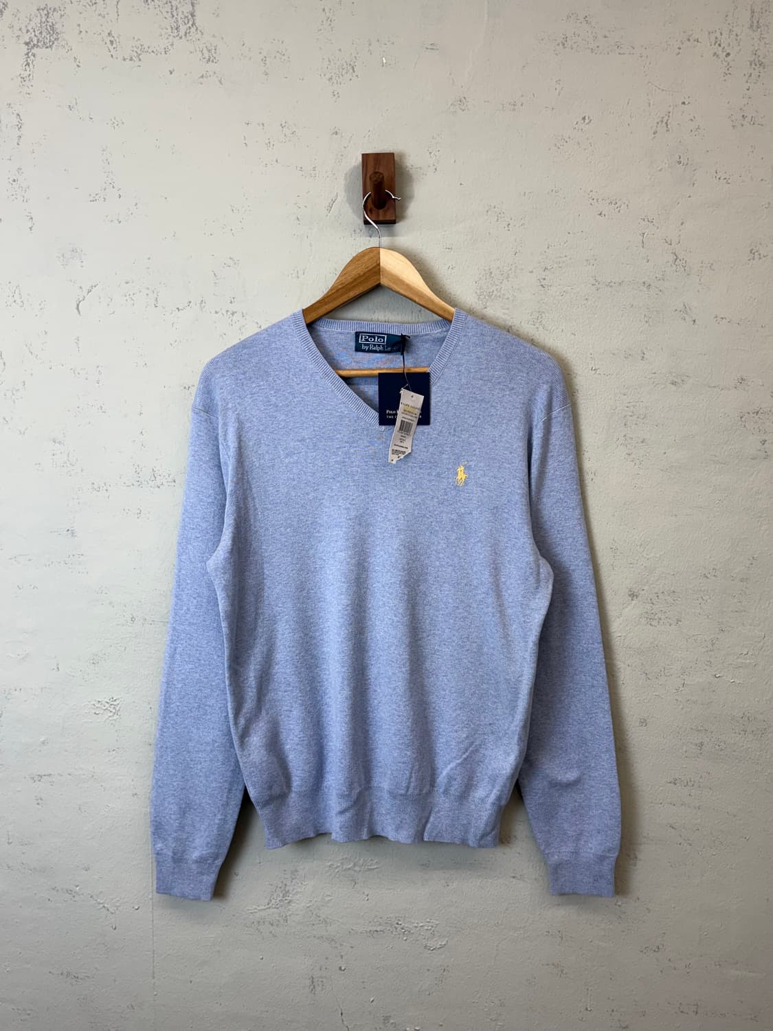 새상품 폴로랄프로렌 하늘색 브이넥 코튼 니트 상품이미지1