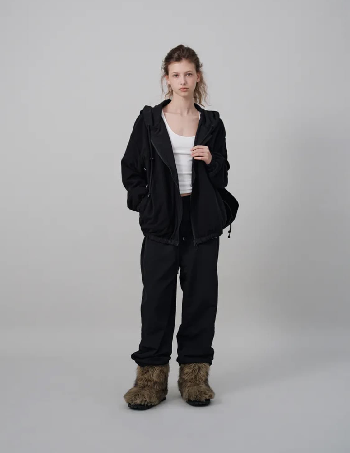 (택O) 더바넷 스너글 리버시블 후디드 자켓 (블랙) (s) 상품이미지6