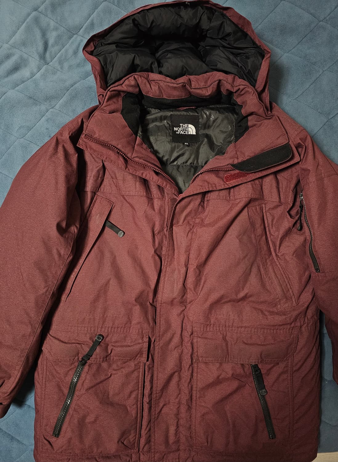 노스페이스 구스다운 패딩 버건디 상품이미지2