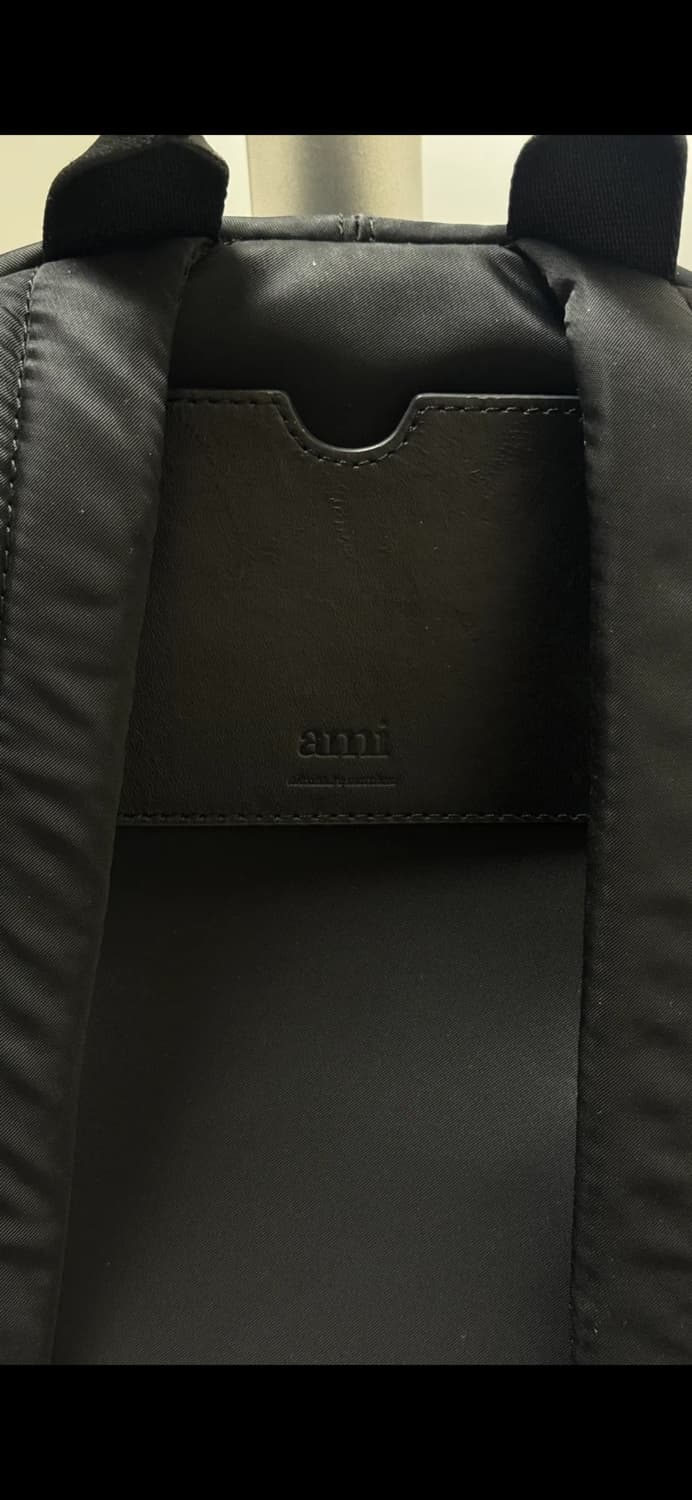 아미 ami 로고 블랙 백팩 상품이미지4