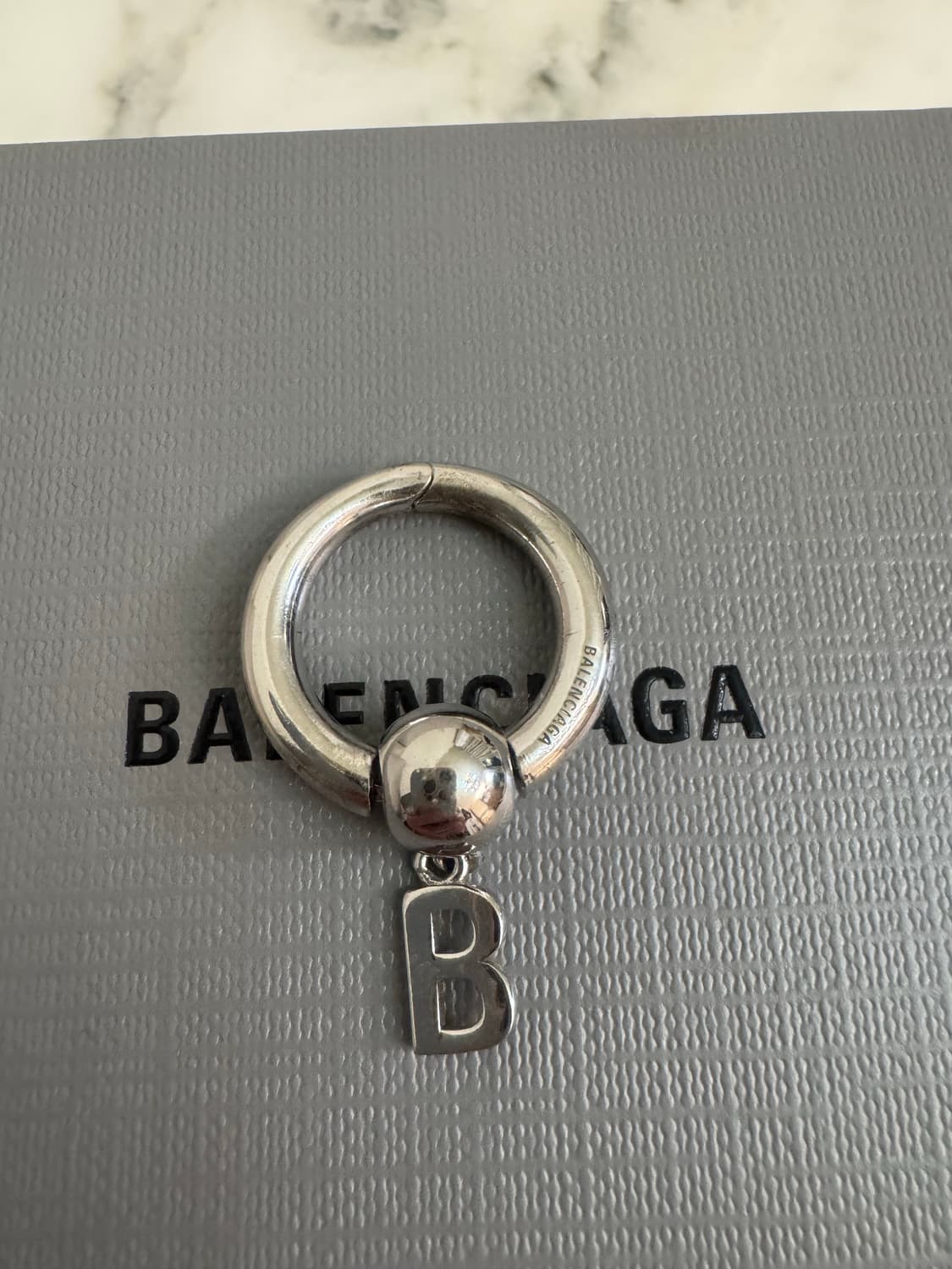 balenciaga single earring  silver  OS 상품이미지2