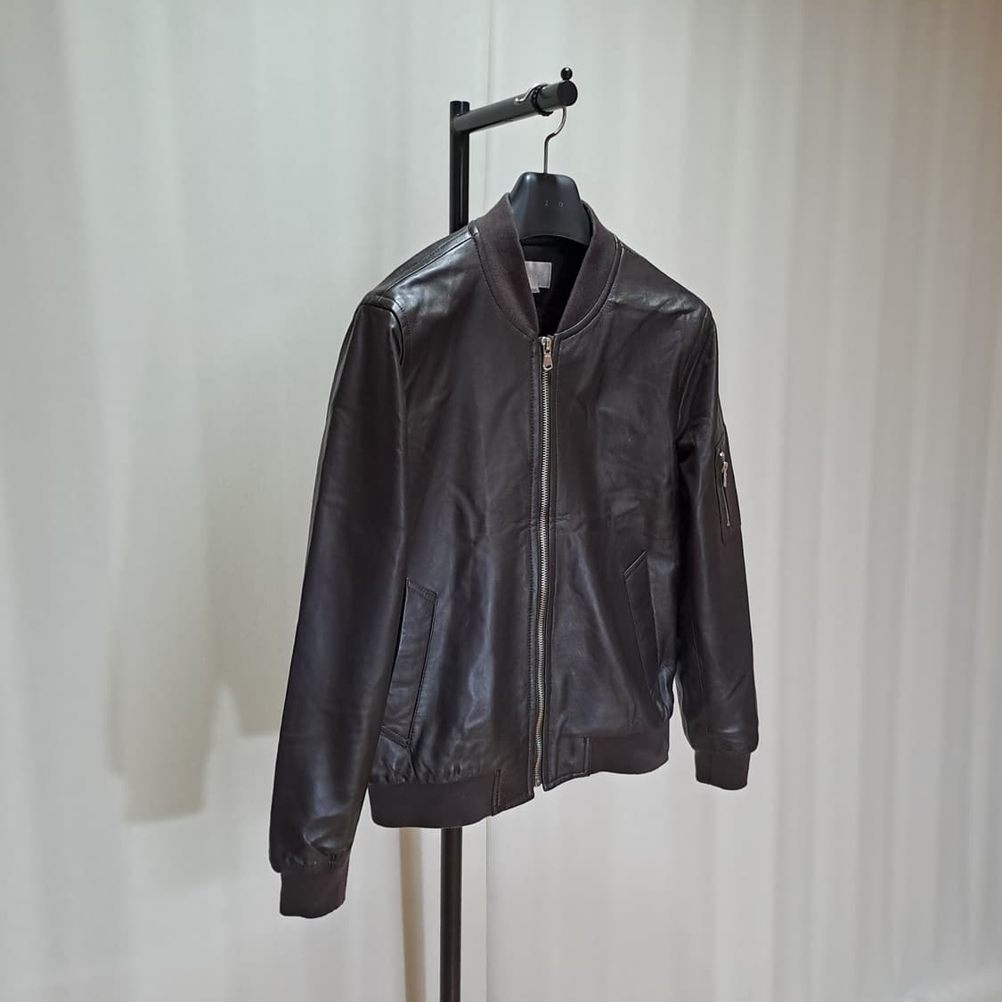 (택포) 헤스티지 양가죽 마원 블루종 105 B558 상품이미지2