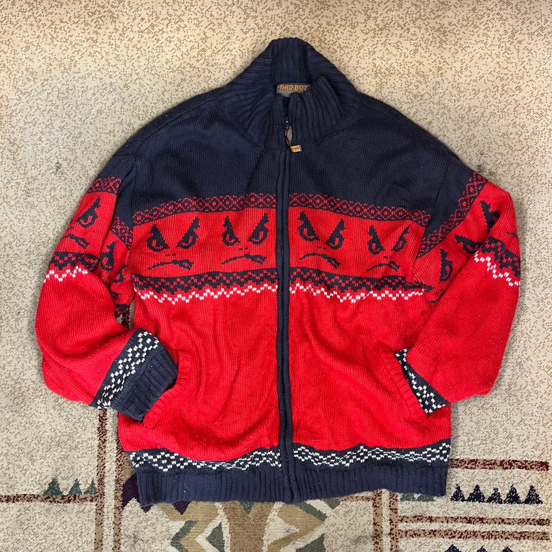 BAD BOY 니트 집업  상품이미지3