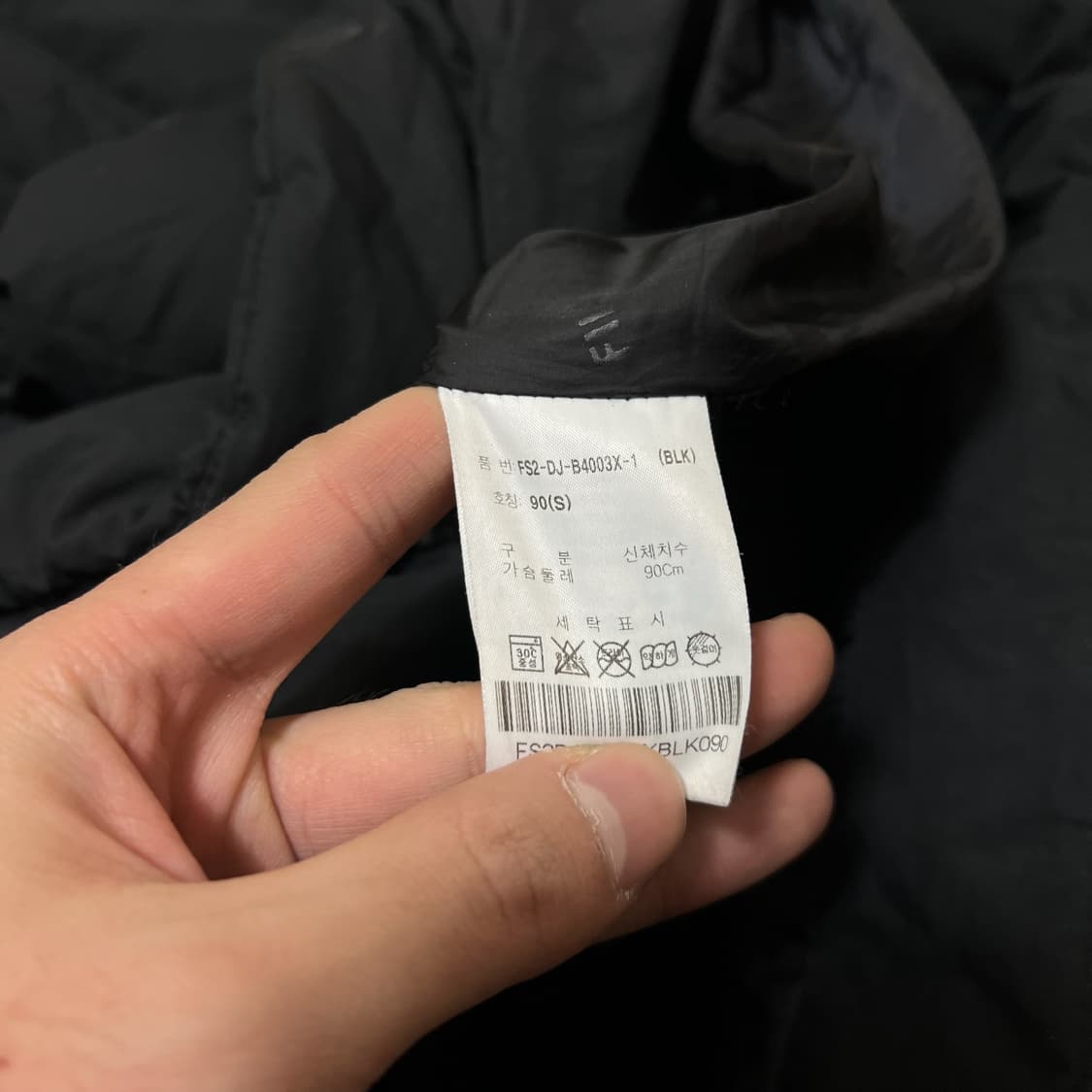 휠라 빅로고 구스다운 후드 롱패딩 S/90  상품이미지6