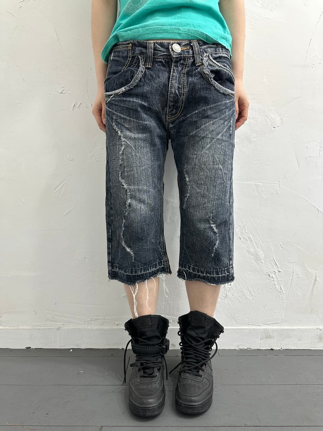 back&forth denim half pants 상품이미지3