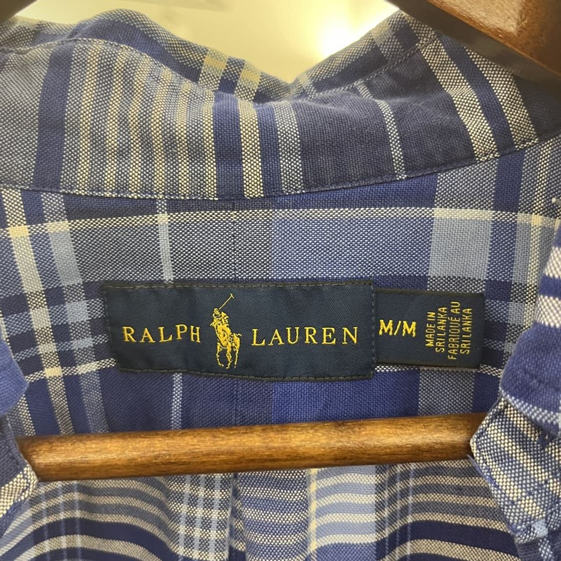폴로 랄프로렌 빈티지 올드스쿨 레트로 체크 셔츠 M C10589 상품이미지5