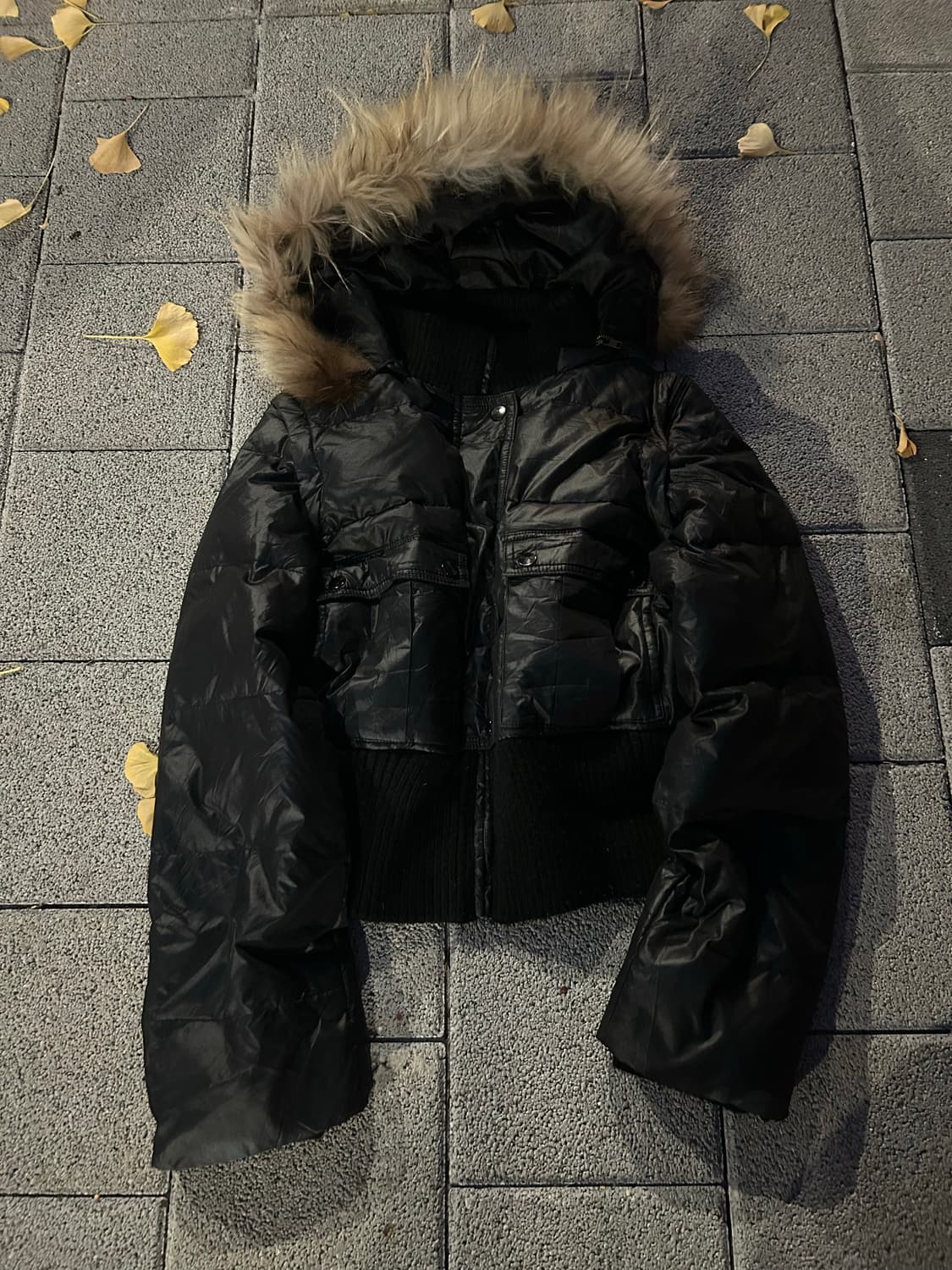 2000s JPN y2k 율프죠 블랙 숏 패딩 상품이미지2