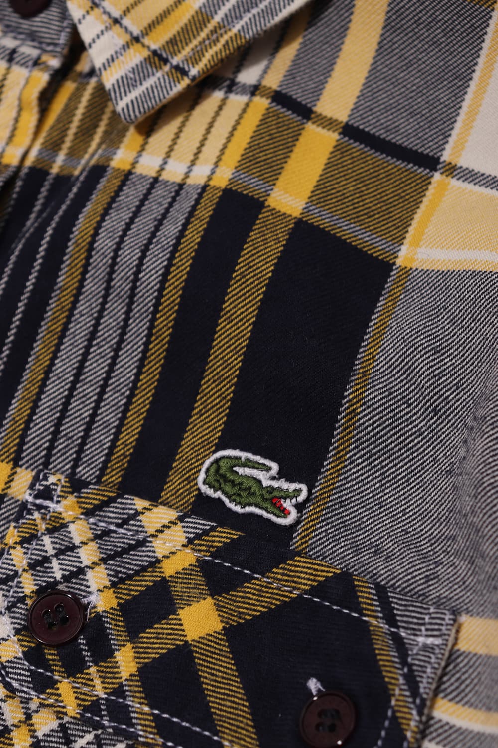 LACOSTE 체크 슬림핏 셔츠 women L 상품이미지8