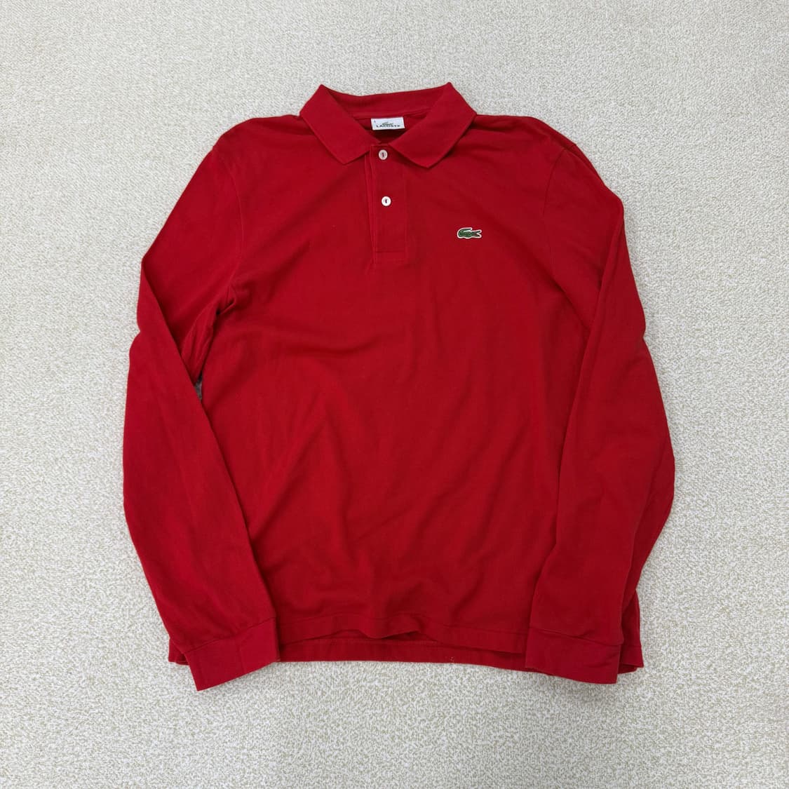 4 라코스테 레드 긴팔 폴로티 0225T1 상품이미지1