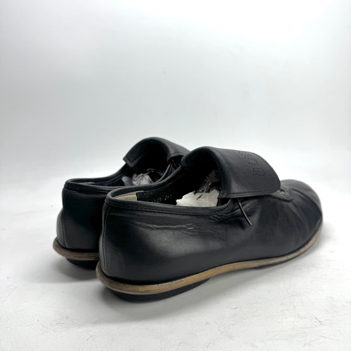 265) GUCCI 구찌 블랙 레더 스니커즈 상품이미지6