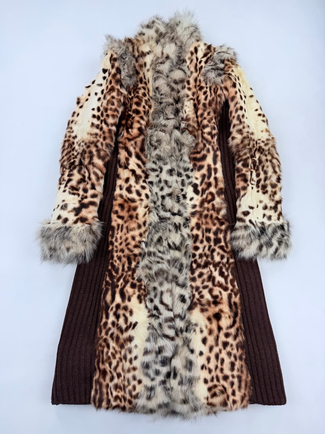 로베르토 카발리 레오파드 폭스&레빗 퍼 코트 상품이미지1