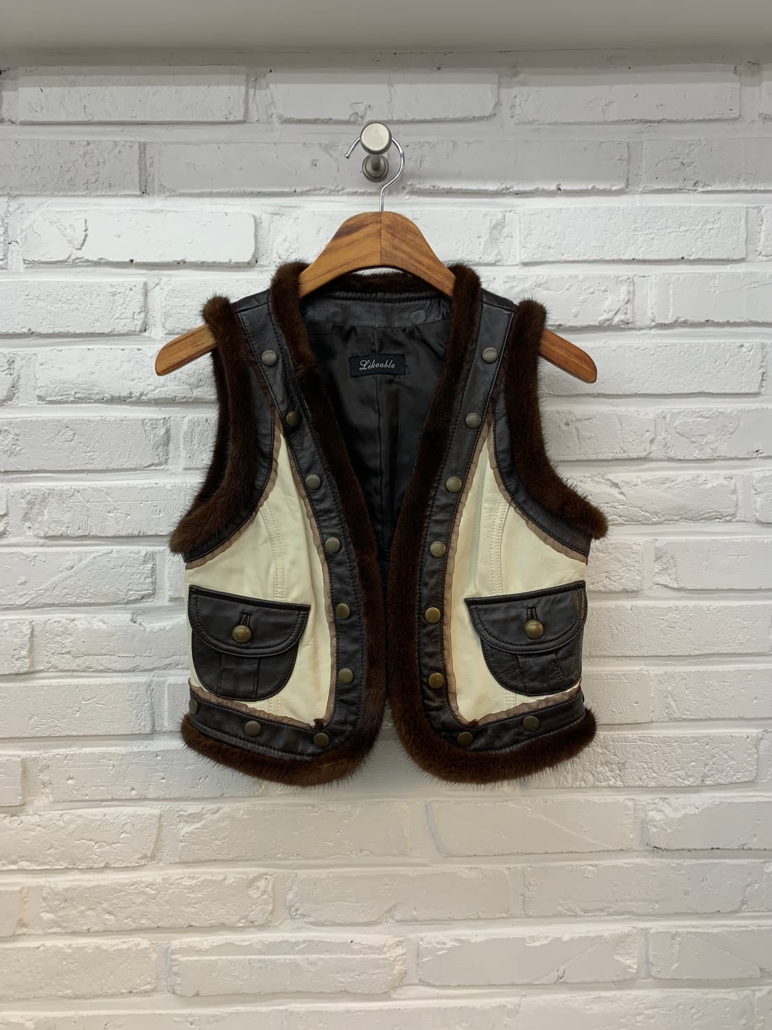 웨스턴 양가죽 밍크 베스트 상품이미지1