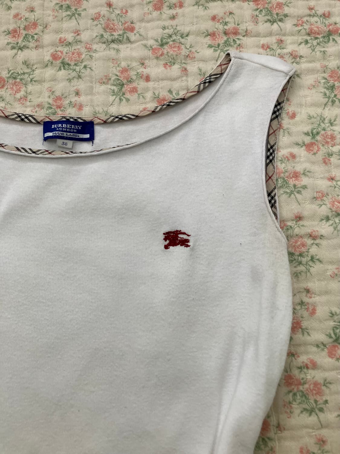 버버리 블루라벨 사이드 셔링 나시 1078 모리걸 y2k 스트릿 갸루 펑 상품이미지3