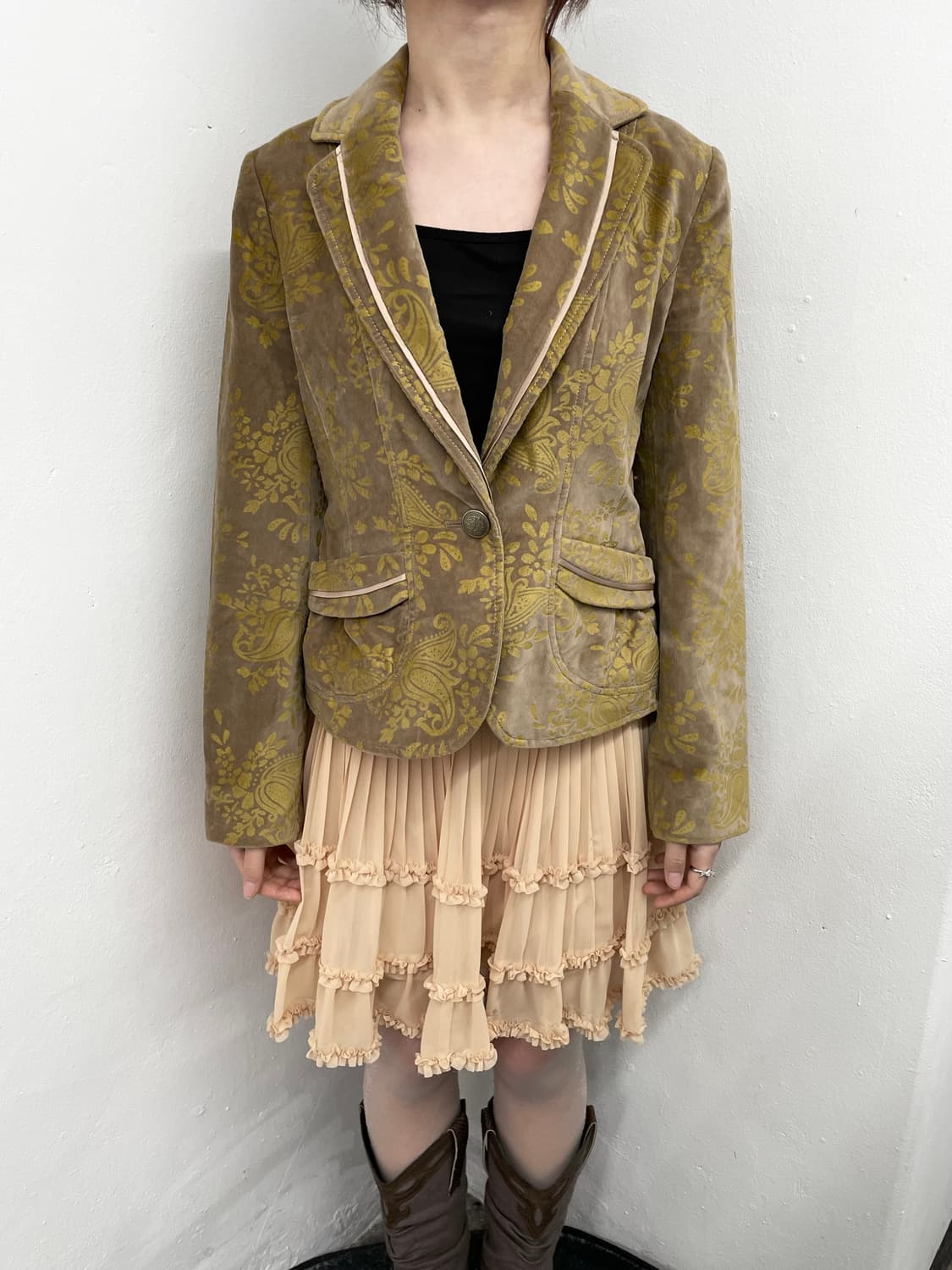 오리엔탈 벨벳 버튼 자켓 상품이미지2