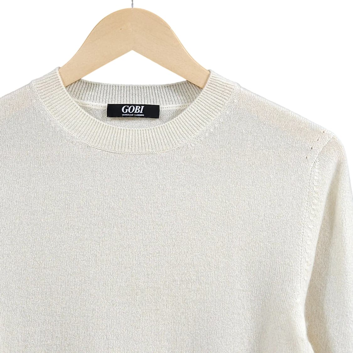 여성66)GOBI 고비 캐시미어100% 니트 아이보리 상품이미지2