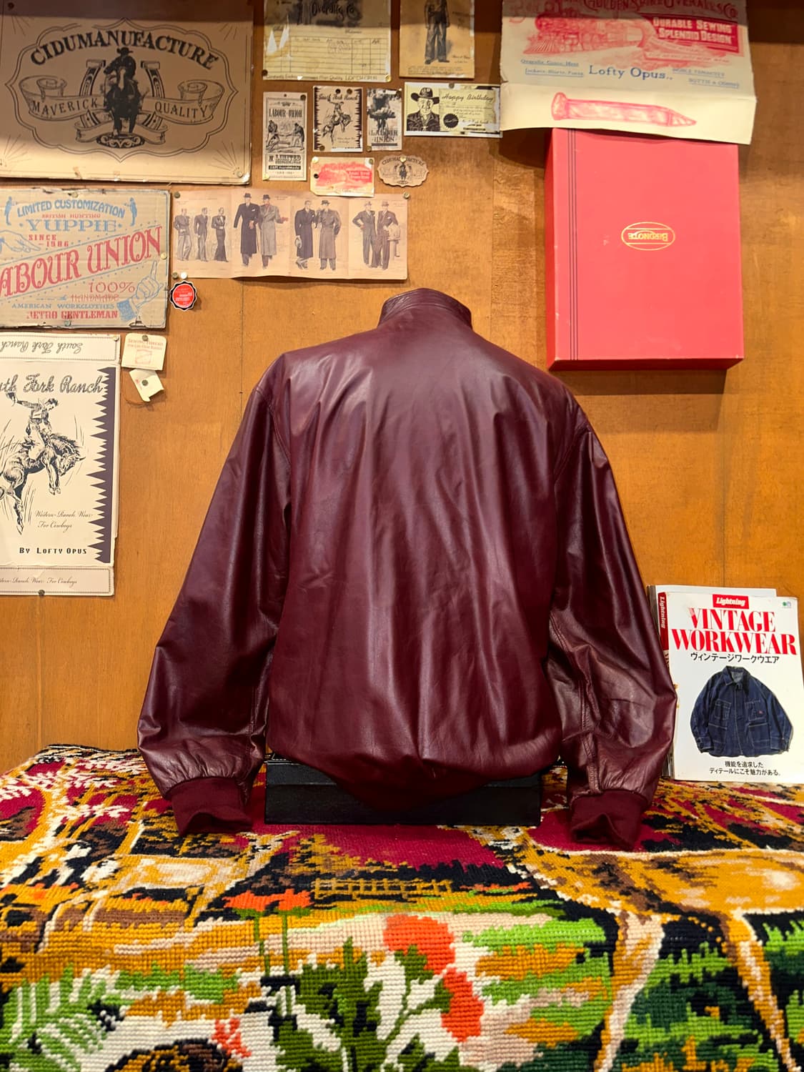 ( XL ) 빈티지가죽자켓 항공점퍼 오버핏가죽 양가죽 아메카지  상품이미지4