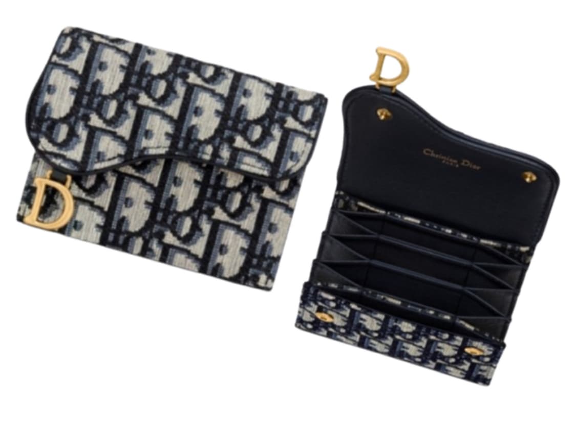 DIOR 오블리크 자카드 새들 아코디언 5포켓 카드 지갑 상품이미지1