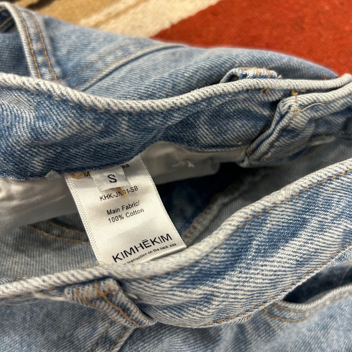 김해김 연청 데님팬츠 상품이미지4