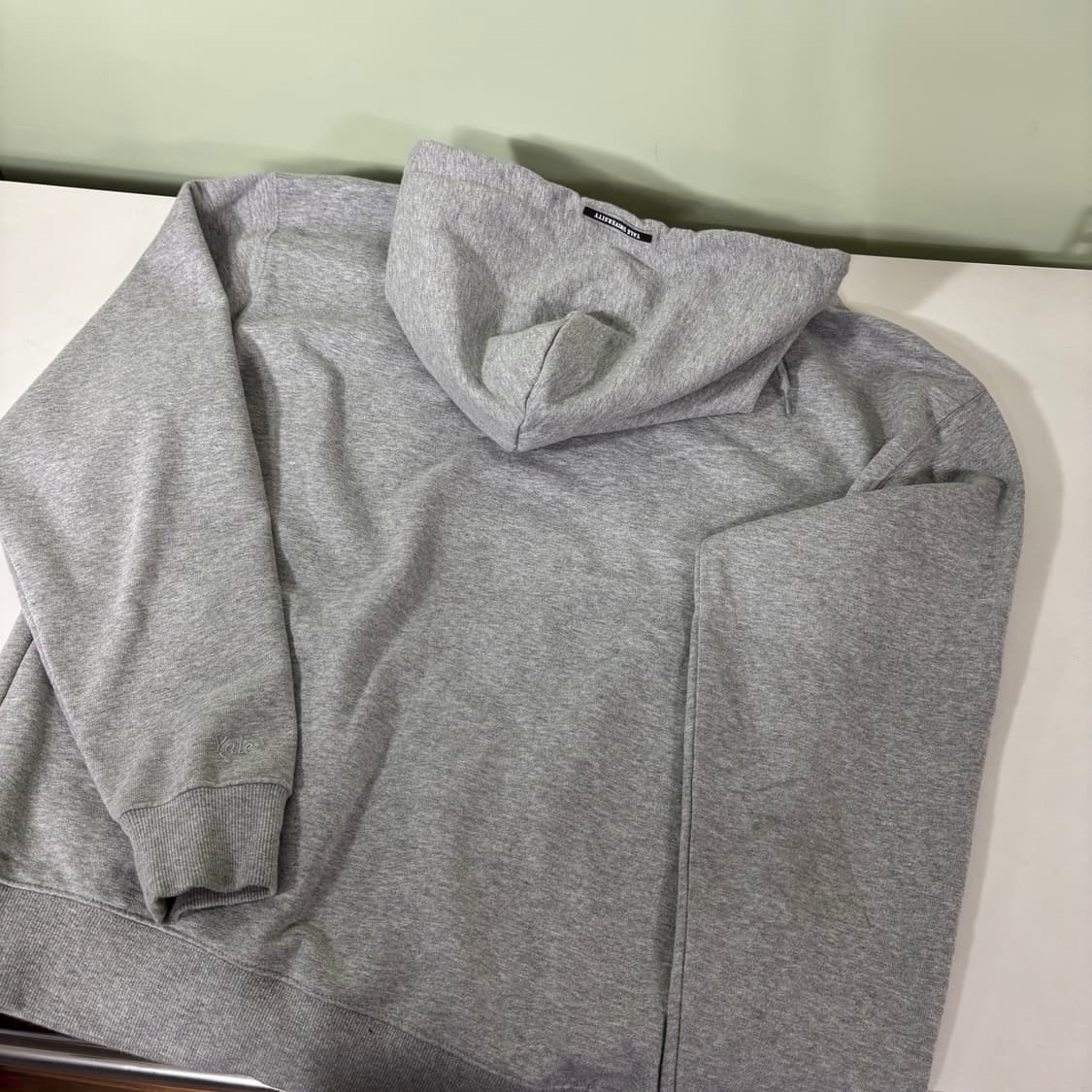L 예일 YALE 그레이 빅로고 후드티 상품이미지2