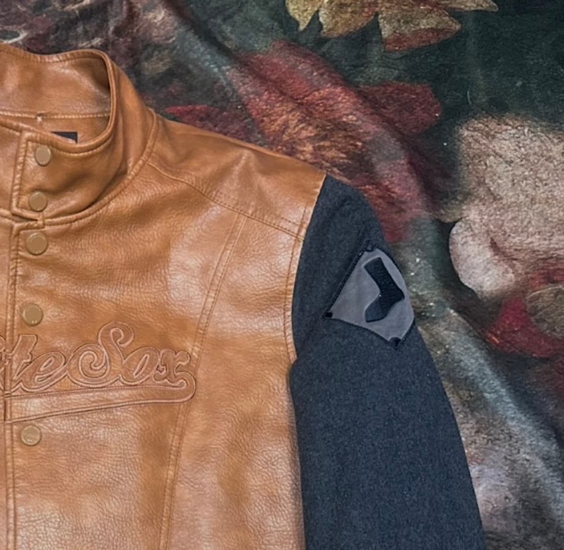 MLB 빈티지 화이트삭스 브라운레더자켓 105 상품이미지2