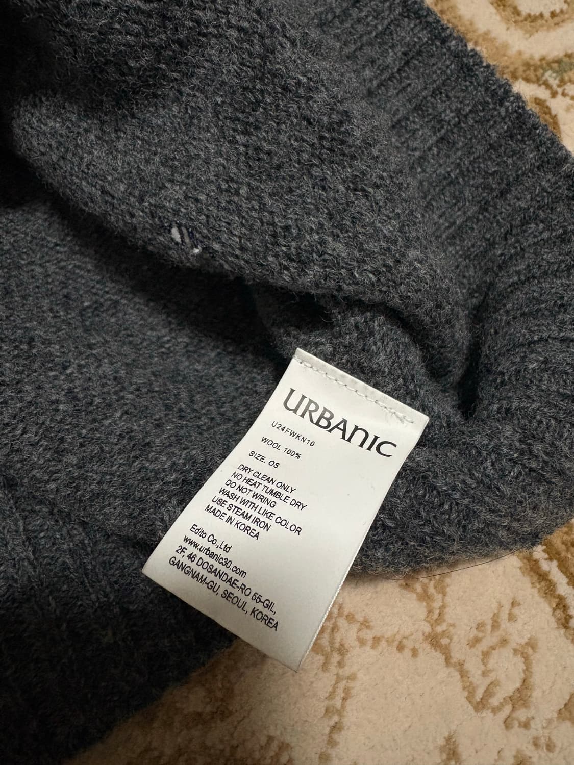 얼바닉 릭비 브이넥 니트 차콜 상품이미지6