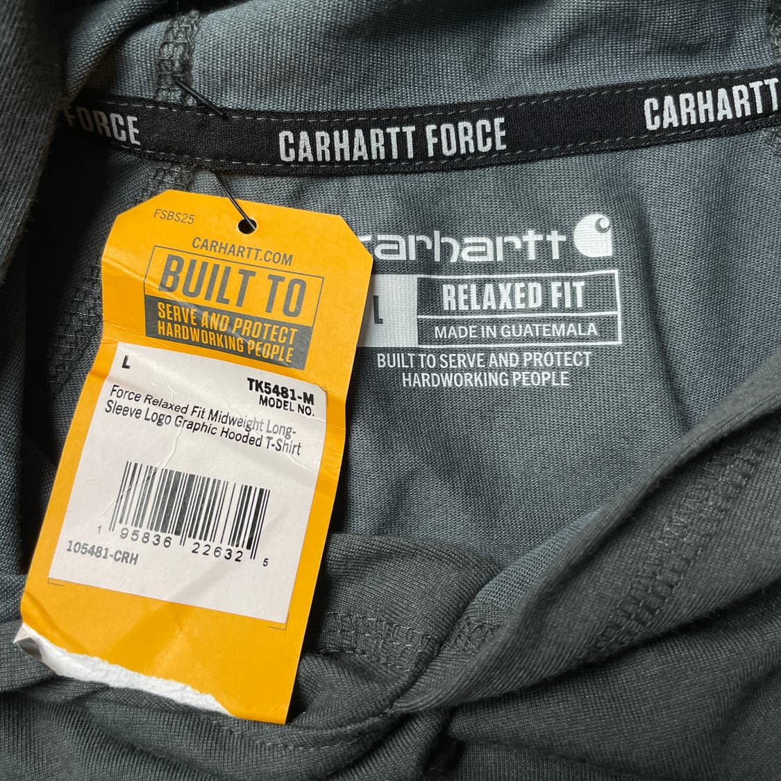 CARHARTT 데드스탁 칼하트 카키 레터링 후드티 A01023 상품이미지9