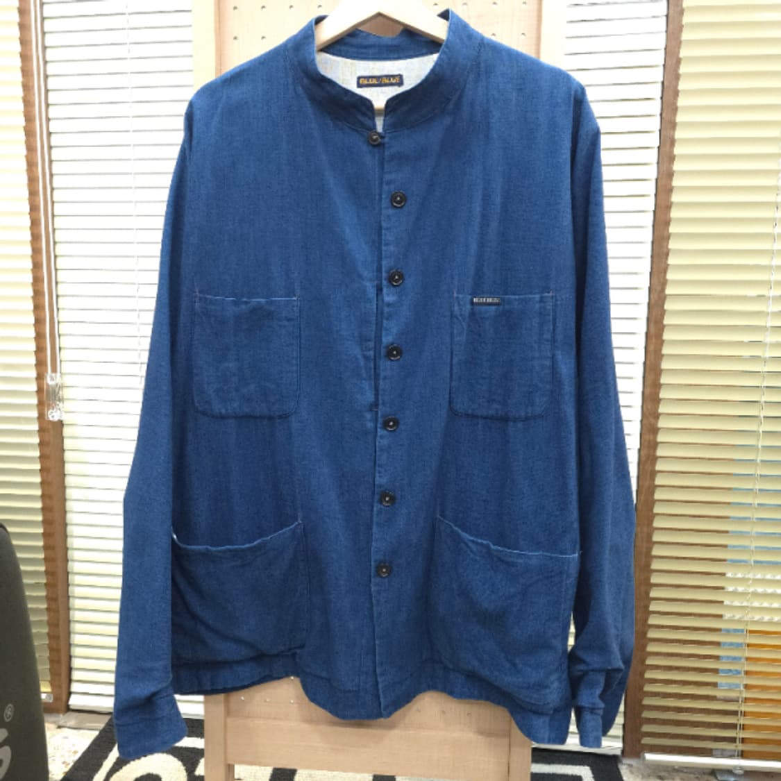 BLUE BLUE 인디고 스탠드칼라 4포켓 셔츠 자켓 상품이미지2