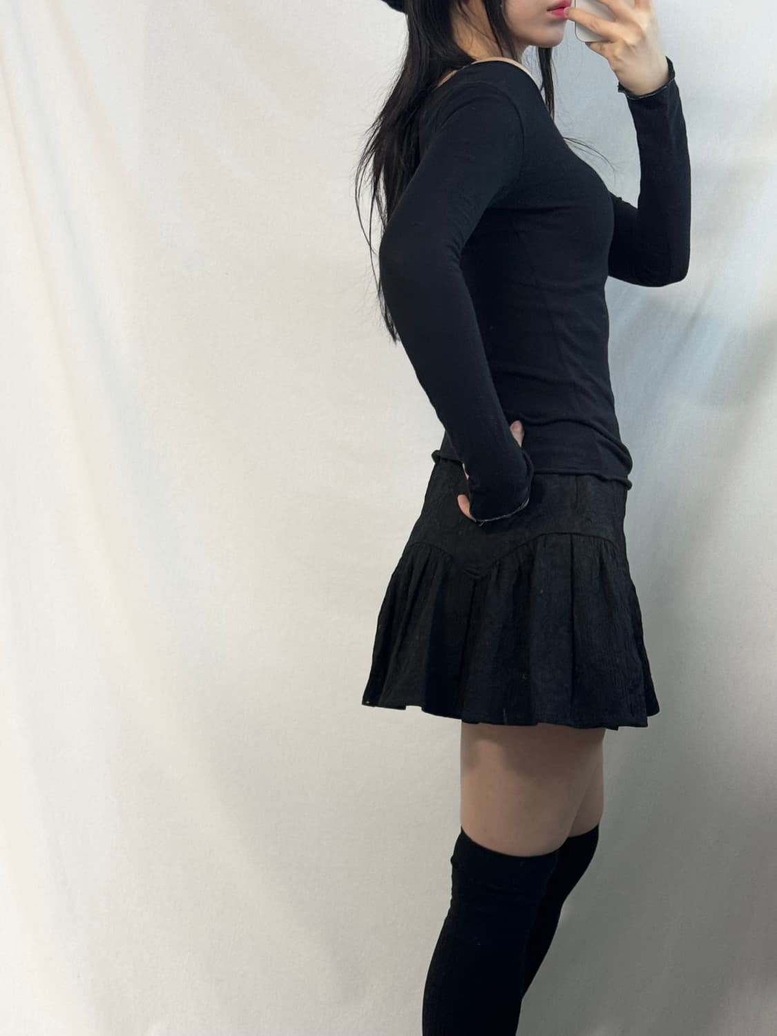 플로럴 니트 글리터 레이어드 원피스 2pcs 상품이미지5