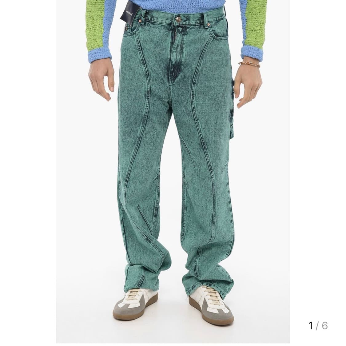 앤더슨벨 글랜오버다이 랩 스트레이트 레그 진 상품이미지1