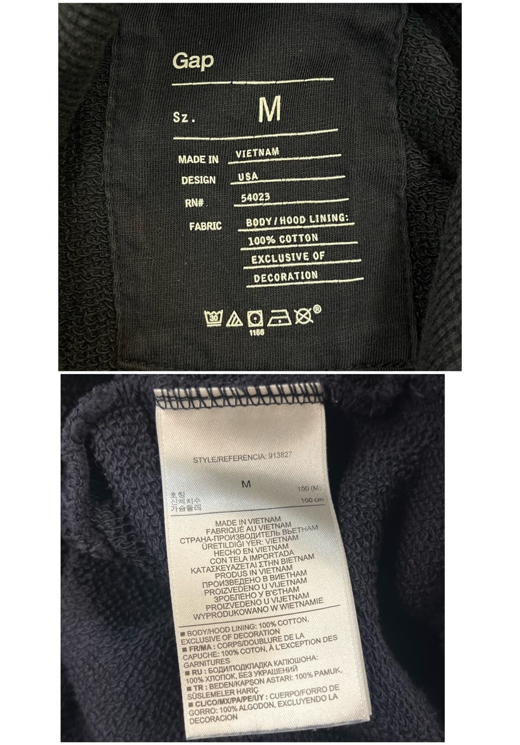 갭 후드티 네이비 M #csz4064 상품이미지3