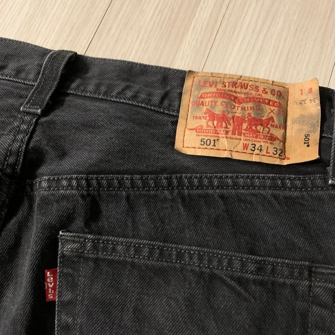 리바이스 501 블랙 데님 34(32) 상품이미지8