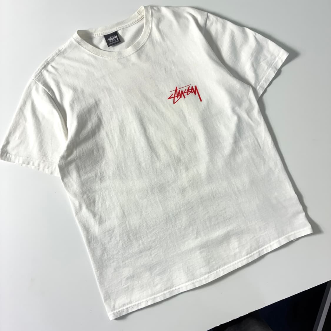 Stussy  스투시 비트 크레이지 화이트 반팔티셔츠  상품이미지4