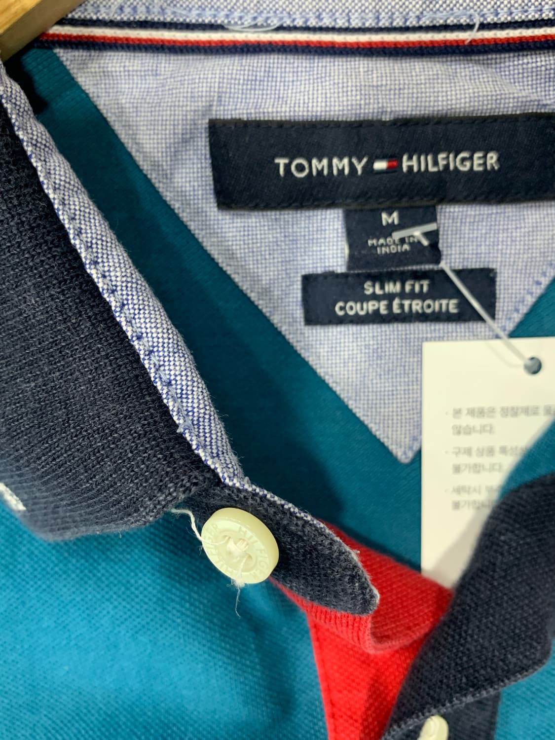 타미힐피거 m 반팔 청록 티셔츠 상품이미지2