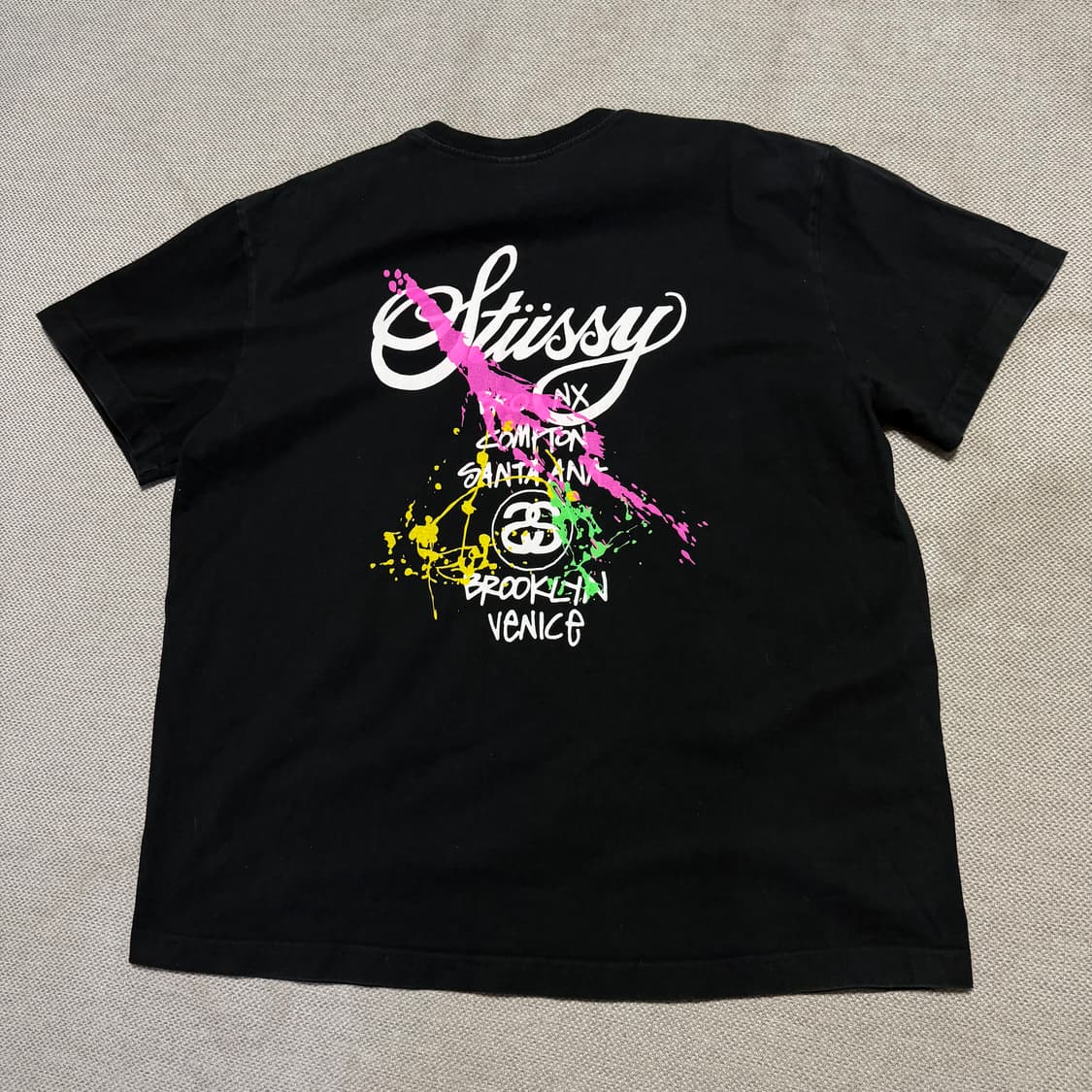 스투시 월드투어 페인팅 반팔티 상품이미지4