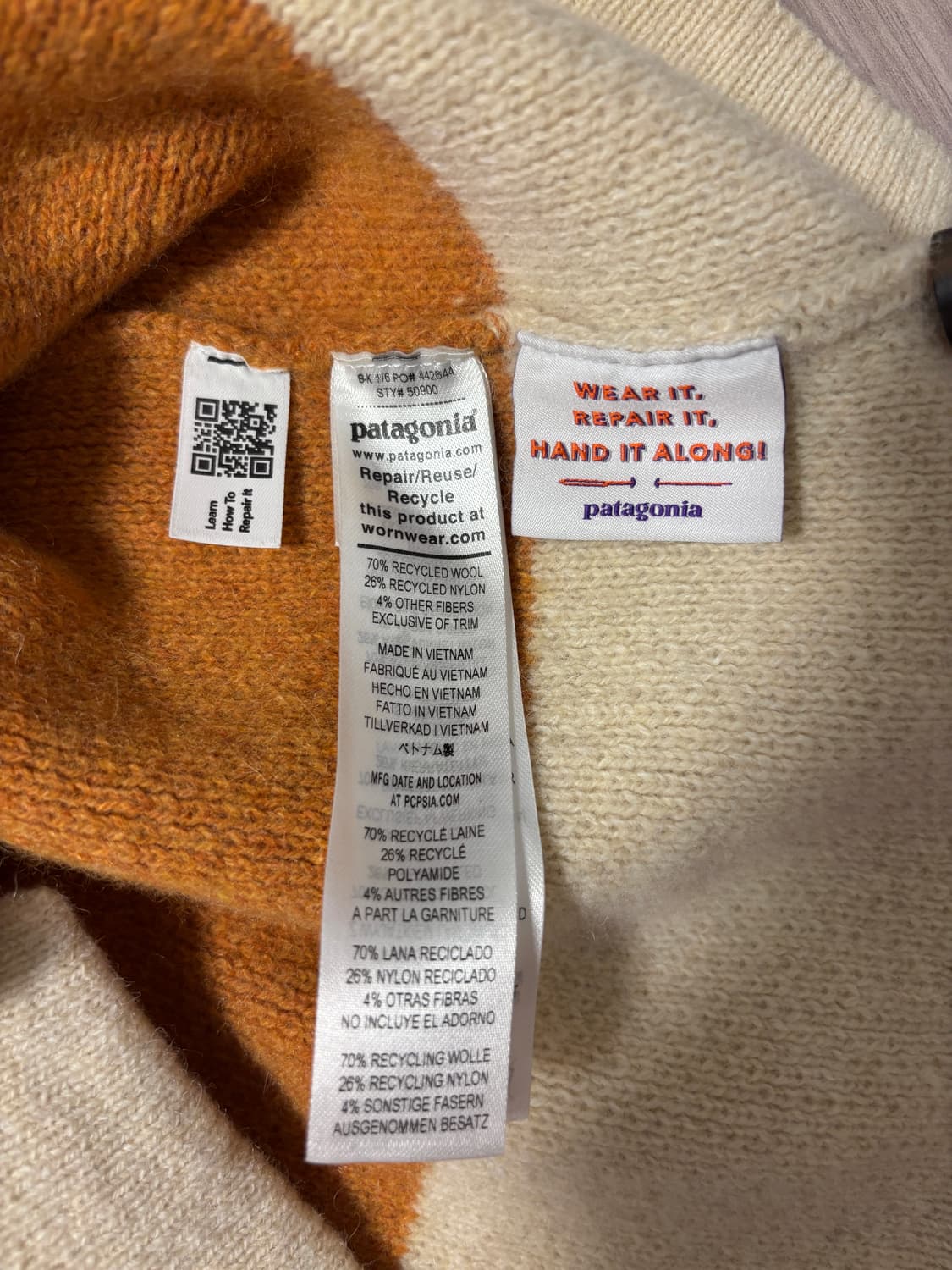 파타고니아 울 럭비 스웨터 S 상품이미지5