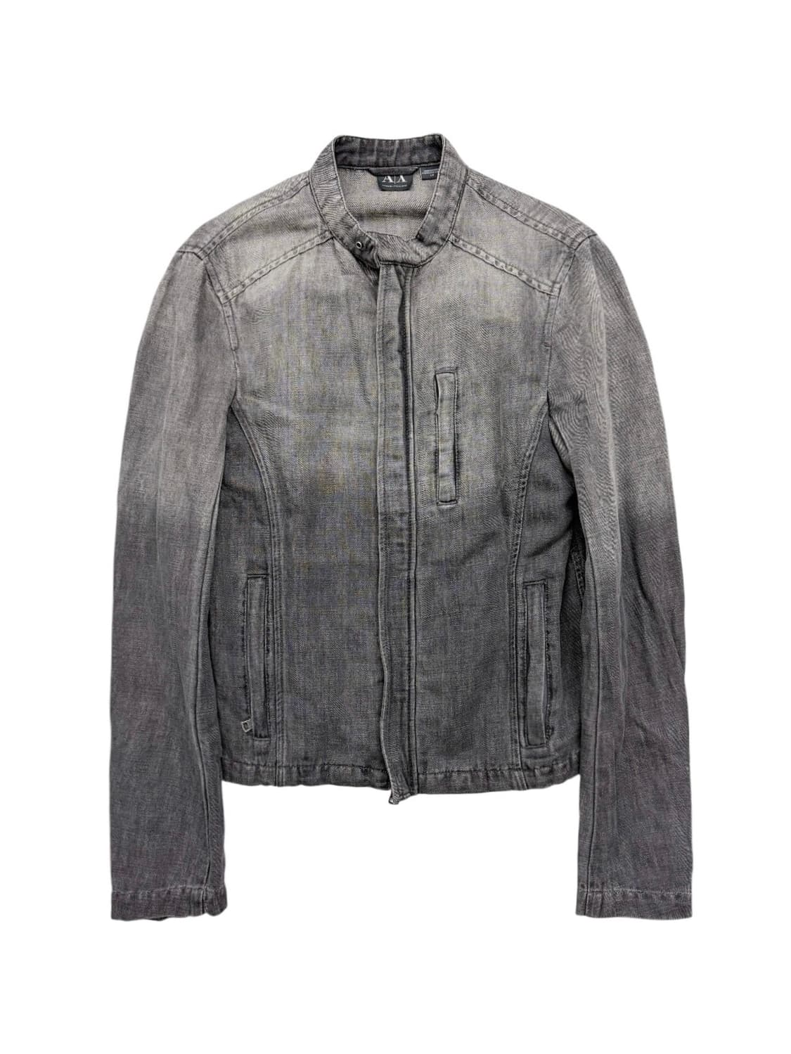 아르마니 투톤 그라데이션 데님 바이커 자켓 상품이미지1