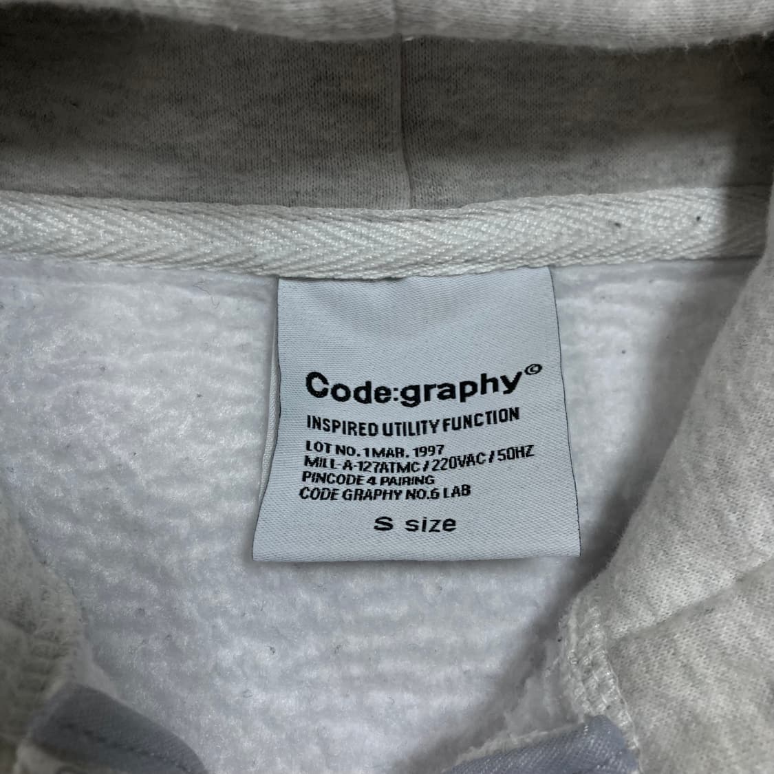 코드그라피 빅로고 멜란지 후드 집업 상품이미지3