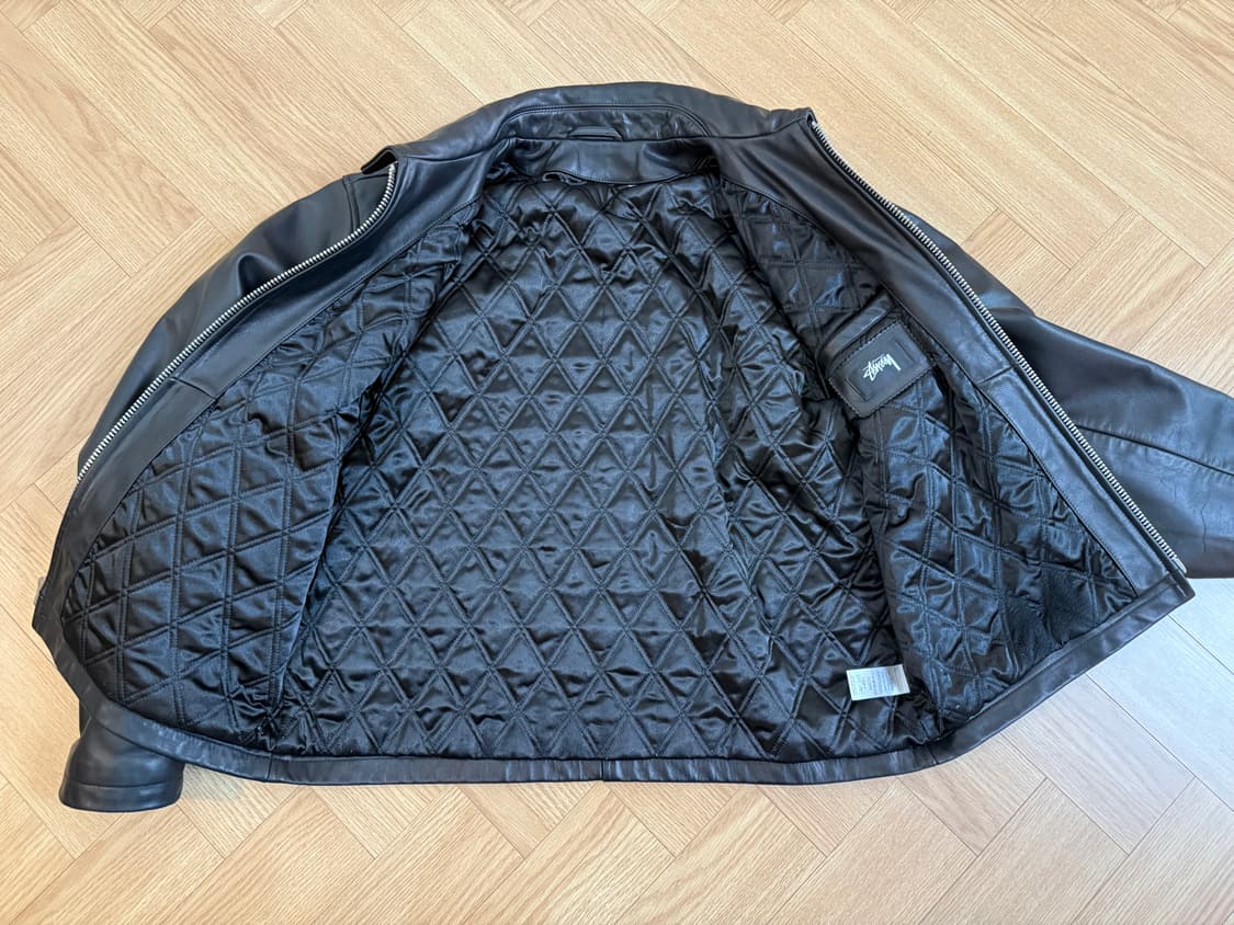 스투시 레더 빙 자켓 블랙 M사이즈 상품이미지3