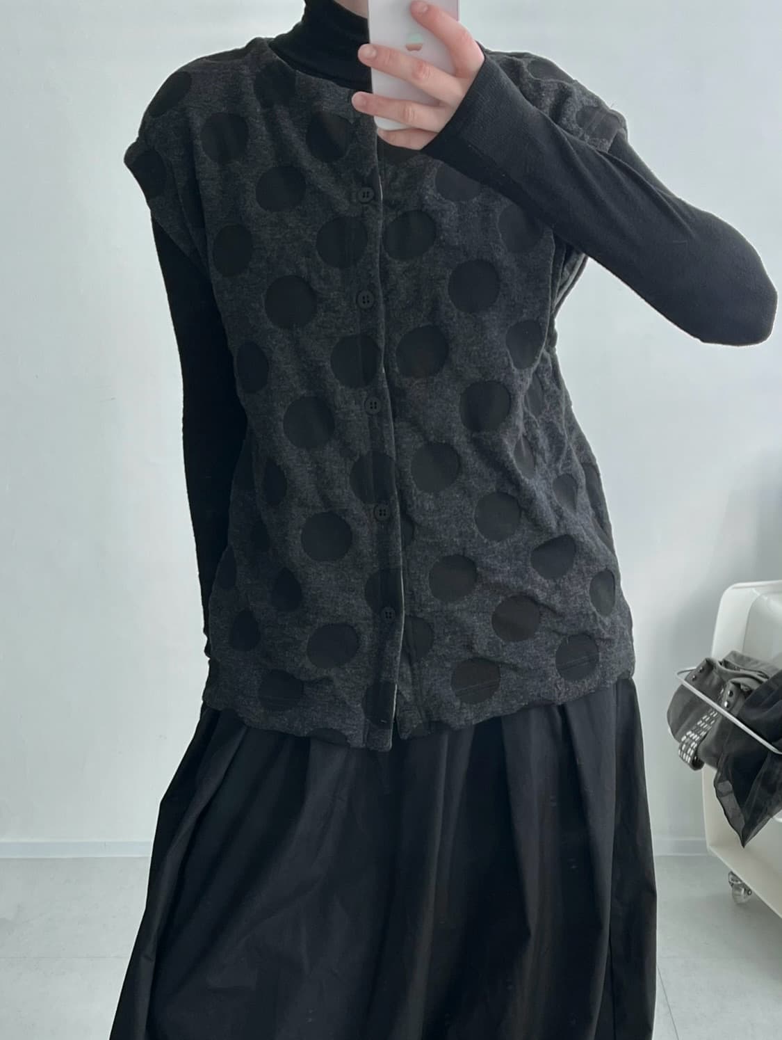 Layered Polka Dot Vest 상품이미지1