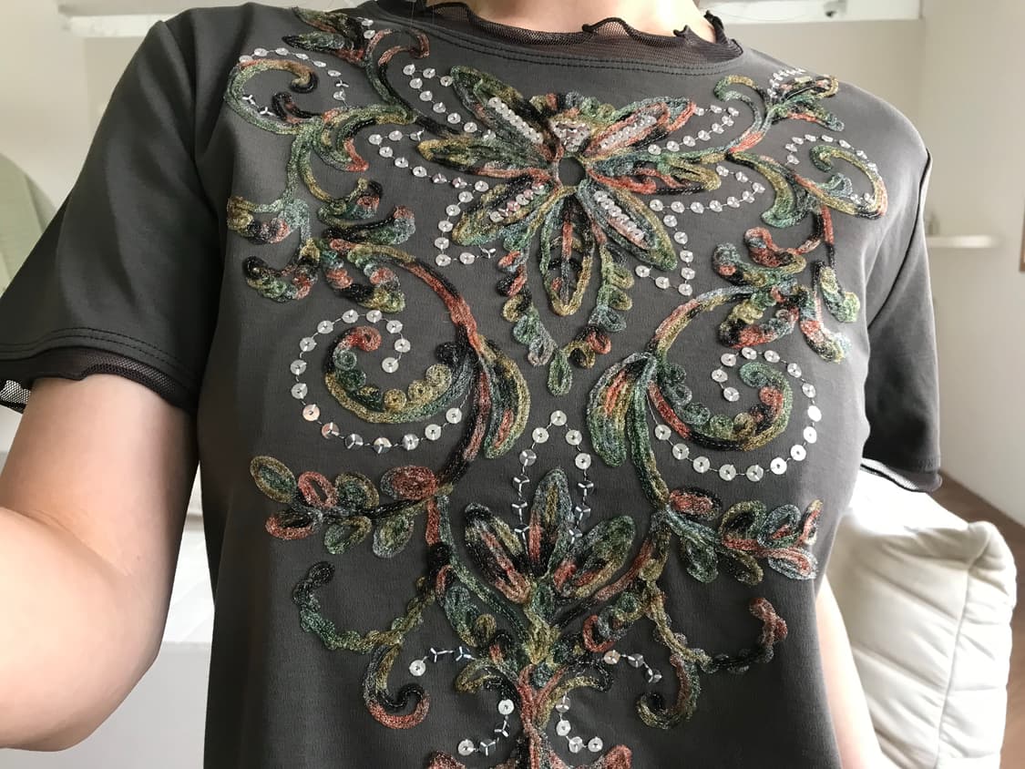 vintage pattern top 상품이미지1